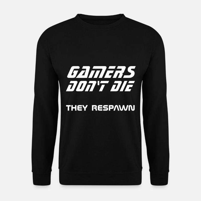 Gamers respawn - Unisex Pullover - Schwarz