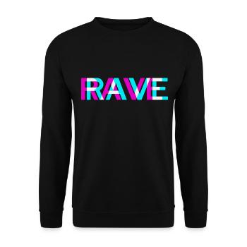 Techno Rave Electro Musik Trance House Festival - Unisex Pullover - Schwarz - Vorne - Alina (178cm) & Michal (187cm)
