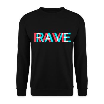 Techno Rave Electro Musik Trance House Festival - Unisex Pullover - Schwarz - Vorne - Alina (178cm) & Michal (187cm)
