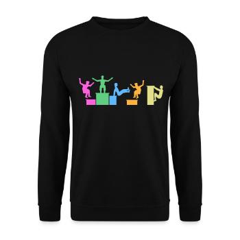 Parkour Traceur Freerunning CityParkour Jump-Art - Sweat-shirt Unisexe - noir - Devant - Alina (178cm) & Michal (187cm)