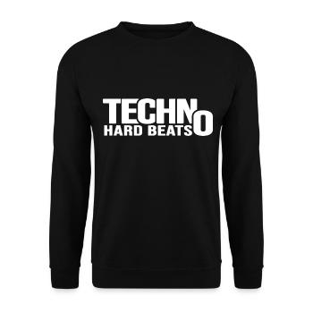 techno hard beats ravenation partypeople abfeiern - Unisex Pullover - Schwarz - Vorne - Alina (178cm) & Michal (187cm)
