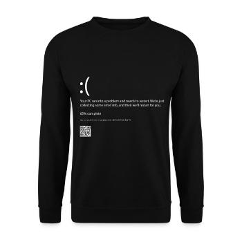 Error code computer - Unisex Sweatshirt - black - Front - Alina (178cm) & Michal (187cm)