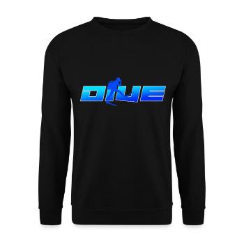 diving Diving addicted deep dive - Unisex Sweatshirt - black - Front - Alina (178cm) & Michal (187cm)