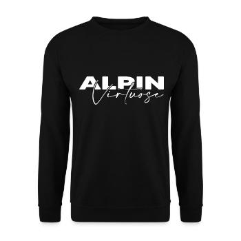 Skieur alpin Snowboarder d’hiver poudreuse - Sweat-shirt Unisexe - noir - Devant - Alina (178cm) & Michal (187cm)