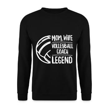 Volleyball-Angebot für deine Volleyball-Trainerin - Unisex Pullover - Schwarz - Vorne - Alina (178cm) & Michal (187cm)