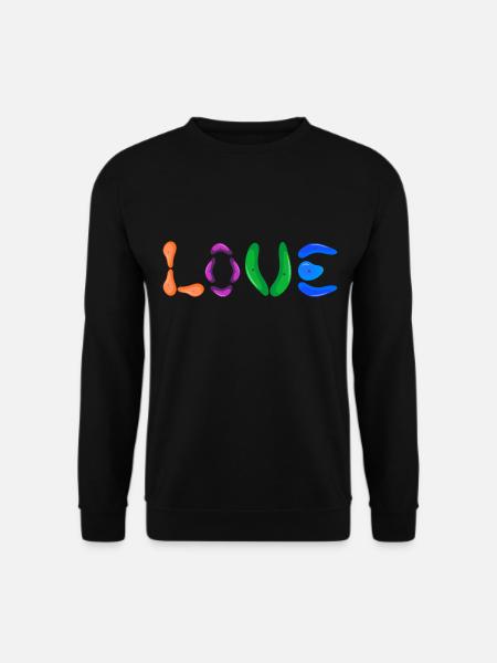 Boulderer bouldern Kletterhalle "Boulder-Love" - Unisex Pullover - Schwarz