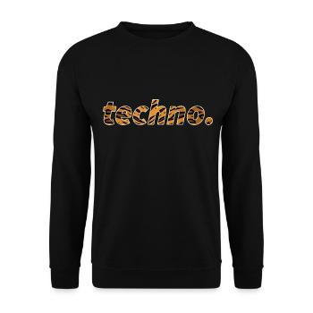 Techno Rave Festival Electro Musik Raver - Unisex Pullover - Schwarz - Vorne - Alina (178cm) & Michal (187cm)