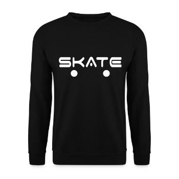 skateboard skate sk8 skateboarder board - Unisex Pullover - Schwarz - Vorne - Alina (178cm) & Michal (187cm)