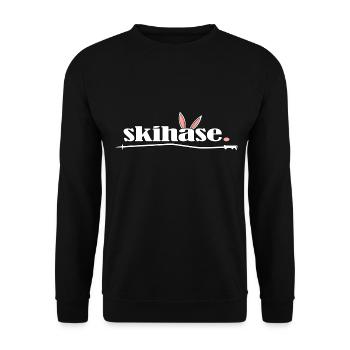 skifahrer ski-alpin skihase im pulverschnee - Unisex Pullover - Schwarz - Vorne - Alina (178cm) & Michal (187cm)