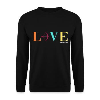 Archer Archery Course Target "archery" - Unisex Sweatshirt - black - Front - Alina (178cm) & Michal (187cm)