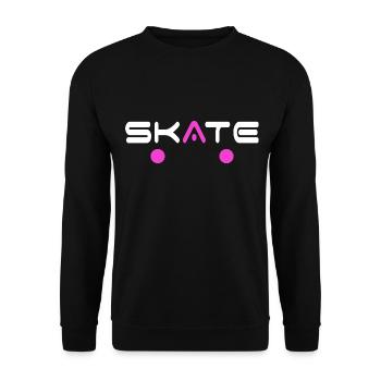 skate skateboarder skate-board halfpipe SK8 deck - Unisex Pullover - Schwarz - Vorne - Alina (178cm) & Michal (187cm)