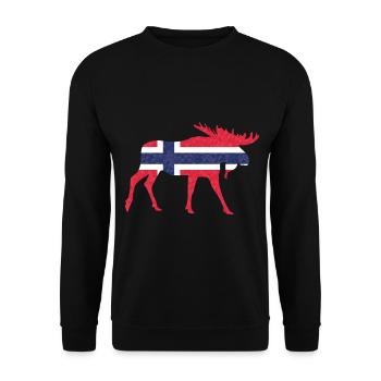 Norway Norwegian Scandinavia Norwegian flag - Unisex Sweatshirt - black - Front - Alina (178cm) & Michal (187cm)
