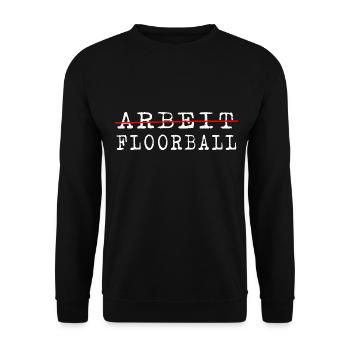 Floorball floorball "Floorball-life" - Unisex Sweatshirt - black - Front - Alina (178cm) & Michal (187cm)
