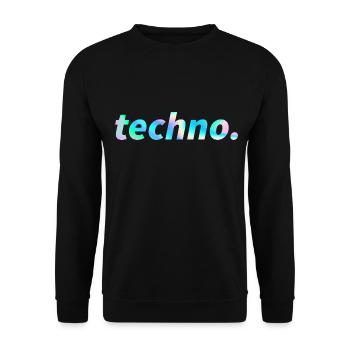 Techno Rave Festival Electro Musik Raver - Unisex Pullover - Schwarz - Vorne - Alina (178cm) & Michal (187cm)
