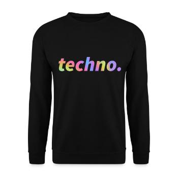 Techno Rave Festival Electro Musik Raver - Unisex Pullover - Schwarz - Vorne - Alina (178cm) & Michal (187cm)