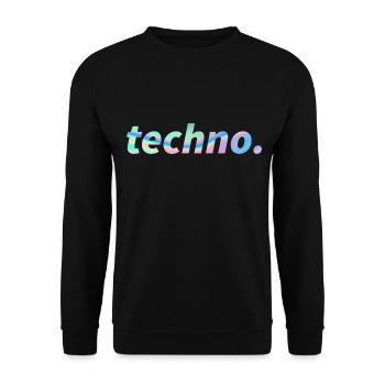 Techno Rave Festival Electro Musik Raver - Unisex Pullover - Schwarz - Vorne - Alina (178cm) & Michal (187cm)