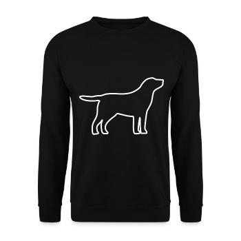 Chien race chien silhouette - Sweat-shirt Unisexe - noir - Devant - Alina (178cm) & Michal (187cm)