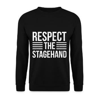 Respect the Stagehand Design für einen - Unisex Pullover - Schwarz - Vorne - Alina (178cm) & Michal (187cm)