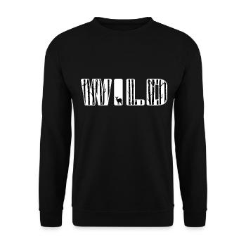Wild Forest shinrin yoku Forest Bathing Nature Friend - Unisex Sweatshirt - black - Front - Alina (178cm) & Michal (187cm)