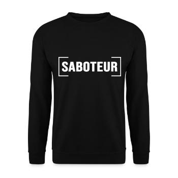 Saboteur inkognito Agent Superheld - Unisex Pullover - Schwarz - Vorne - Alina (178cm) & Michal (187cm)