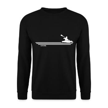 Kayaker "River Calling Kayak" - Unisex Sweatshirt - black - Front - Alina (178cm) & Michal (187cm)