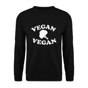 Végétalien végétalien - Sweat-shirt Unisexe - noir - Devant - Alina (178cm) & Michal (187cm)