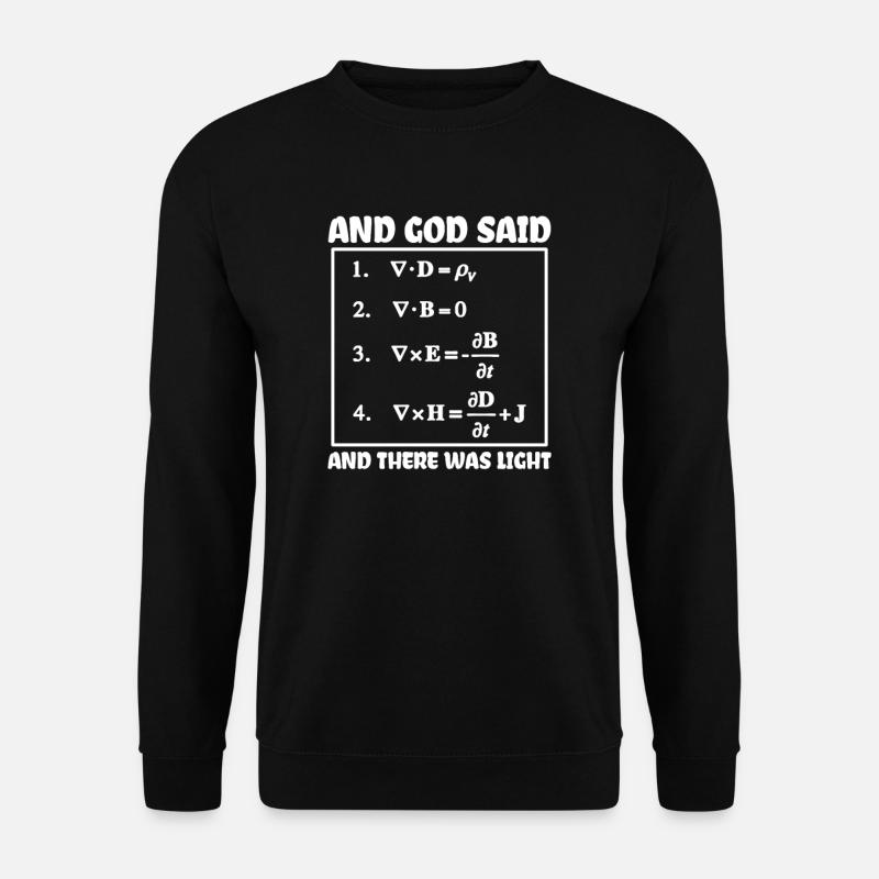 Physikgleichung Maxwell-Gleichungen Leichtes Geschenk - Unisex Pullover - Schwarz