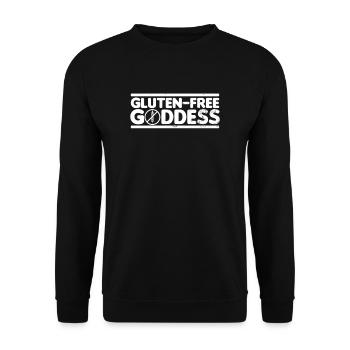 Celiac Disease Gluten-Free Goddess Gift - Unisex Sweatshirt - black - Front - Alina (178cm) & Michal (187cm)