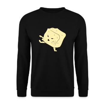 Cadeau de combat de tofu - Sweat-shirt Unisexe - noir - Devant - Alina (178cm) & Michal (187cm)