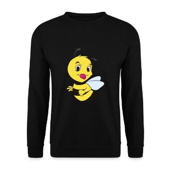 Bienen-Geschlecht decken Mädchen-Rosa-Geschenk auf - Unisex Pullover - Schwarz - Vorne - Alina (178cm) & Michal (187cm)