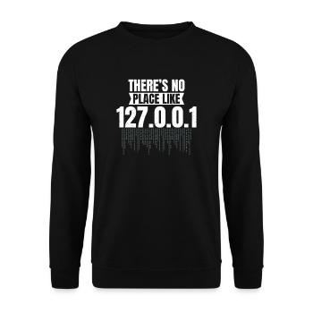 Ingénieur réseau n'est pas un endroit comme cadeau 127.0.0.1 - Sweat-shirt Unisexe - noir - Devant - Alina (178cm) & Michal (187cm)