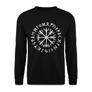 Panneau routier - blanc - Sweat-shirt Unisexe - noir - Devant - Alina (178cm) & Michal (187cm)