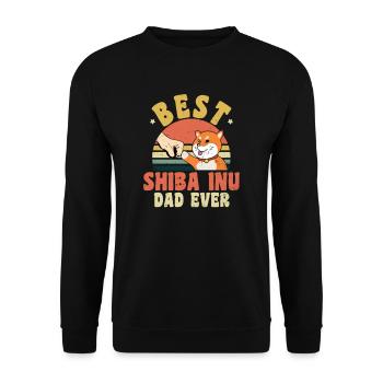 Shiba Inu Best Shiba Inu Dad Gift - Unisex Sweatshirt - black - Front - Alina (178cm) & Michal (187cm)