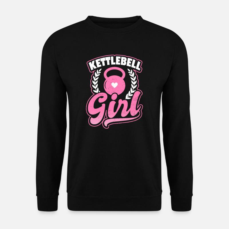 Kettlebell Kettlebell Mädchen Geschenk - Unisex Pullover - Schwarz