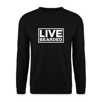 Bart Live Bartgeschenk - Unisex Pullover - Schwarz - Vorne - Alina (178cm) & Michal (187cm)