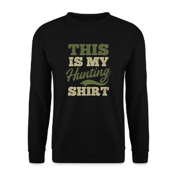 Hunter C’est ma chasse - Sweat-shirt Unisexe - noir - Devant - Alina (178cm) & Michal (187cm)