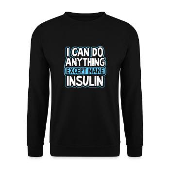 Le diabète, je peux tout faire - Sweat-shirt Unisexe - noir - Devant - Alina (178cm) & Michal (187cm)