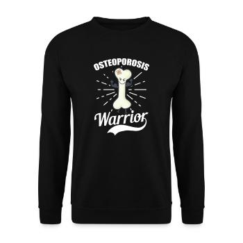 Osteoporose Bewusstsein Osteoporose Krieger - Unisex Pullover - Schwarz - Vorne - Alina (178cm) & Michal (187cm)