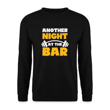 Bodybuilder Another Night At The Bar - Unisex Sweatshirt - black - Front - Alina (178cm) & Michal (187cm)