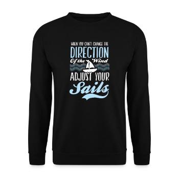 Voile Changer le vent Ajuster votre voile - Sweat-shirt Unisexe - noir - Devant - Alina (178cm) & Michal (187cm)