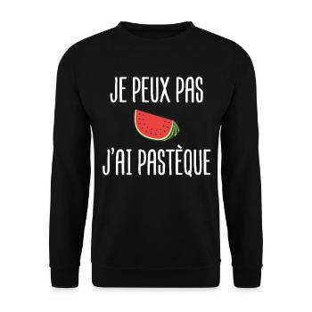 pastèque fruit exotique tropical sympa - Sweat-shirt Unisexe - noir - Devant - Alina (178cm) & Michal (187cm)