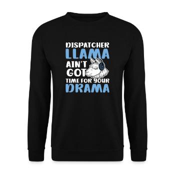Dispatcher Dispatcher Llama - Unisex Sweatshirt - black - Front - Alina (178cm) & Michal (187cm)