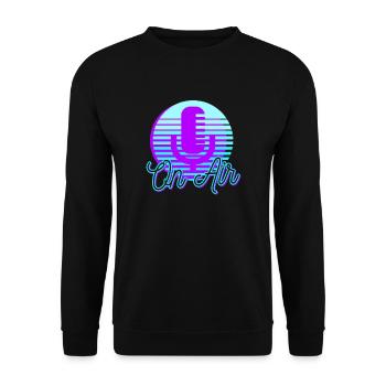Podcast Radio On Air Vintage 80s - Unisex Sweatshirt - black - Front - Alina (178cm) & Michal (187cm)