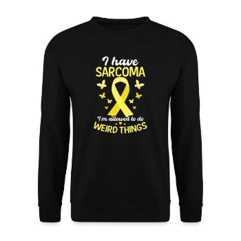 Sarcoma Cancer I'm Allowed Do Weird Things - Unisex Sweatshirt - black - Front - Alina (178cm) & Michal (187cm)