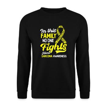 Sarcoma Cancer Not Fight Alone - Unisex Sweatshirt - black - Front - Alina (178cm) & Michal (187cm)