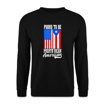 Traditional Puerto Rican Proud Puerto Rican - Unisex Sweatshirt - black - Front - Alina (178cm) & Michal (187cm)