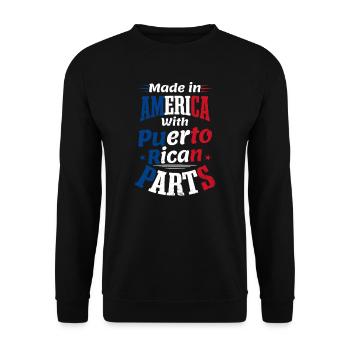 Portoricain traditionnel en Amérique avec des pièces - Sweat-shirt Unisexe - noir - Devant - Alina (178cm) & Michal (187cm)