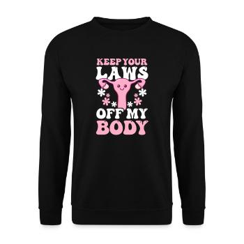Roe v Wade Pro Choice Gardez vos lois hors de mon corps - Sweat-shirt Unisexe - noir - Devant - Alina (178cm) & Michal (187cm)