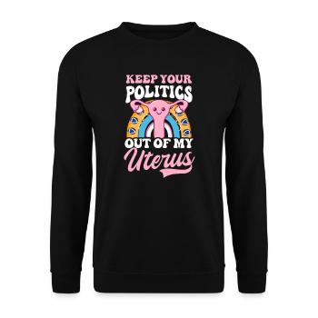Roe v Wade Pro Choice Garder la politique hors de mon - Sweat-shirt Unisexe - noir - Devant - Alina (178cm) & Michal (187cm)