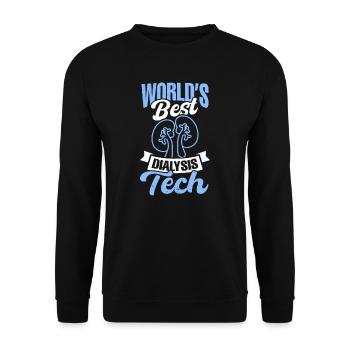 Dialysis Tech Worlds Best Dialysis Tech - Unisex Sweatshirt - black - Front - Alina (178cm) & Michal (187cm)